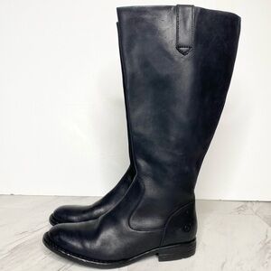 Born Shaunie Black Leather Wide Calf Riding Boot 6M